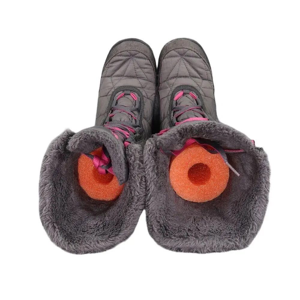 Columbia Shoes Youth 5 Boots Winter Snow Minx Waterproof Lace Up Insulated Grey